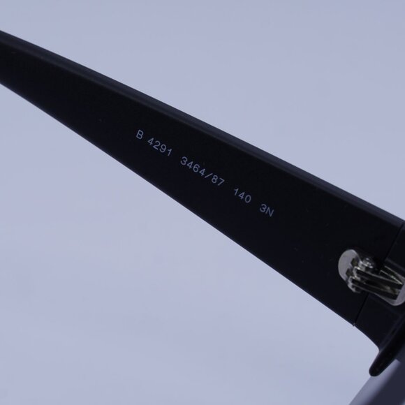 Burberry BE4291 3464/87 Shield Sunglasses Matte Black Frame, Grey Lenses - Picture 6 of 10